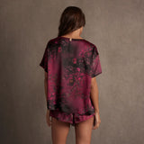 Lunya Pajamas Lunya x Rosandich Washable Silk Tee Short Set - #Rouge Reverie